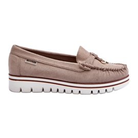 Mocassini Platform Beige da Donna Railav