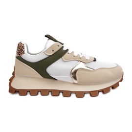 Scarpe Sportive Sneakers da Donna Beige-Verde Ralita