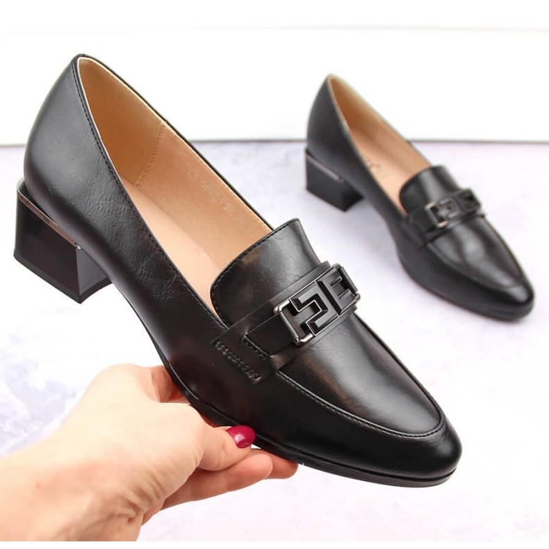 Vinceza W JAN270A scarpe con tacco basso, nere nero