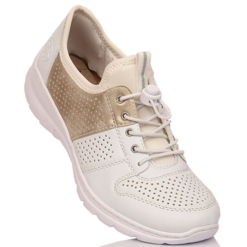 Comode scarpe Rieker W L3254-80, bianche bianca