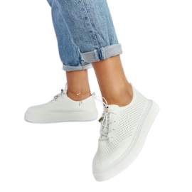 Sneakers bianche traforate Laytonville bianca