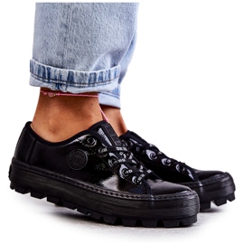 Sneakers alla moda laccate Big Star KK274044 nere nero