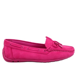 Mocassini Wards in camoscio fucsia rosa