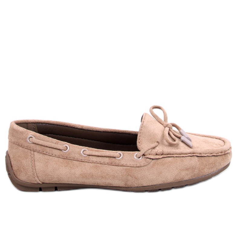 Mocassini Wards in pelle scamosciata color kaki beige