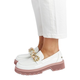 Mocassini in vernice bianca Goe NN2N4201 bianco