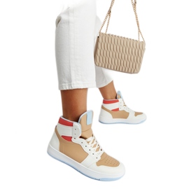 Sneakers alte bianche e beige di Eagan