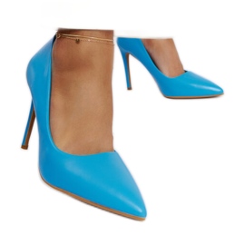 Décolleté Tenmile blu con tacco alto