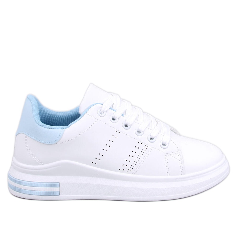 Sneakers con zeppa Maes blu bianca