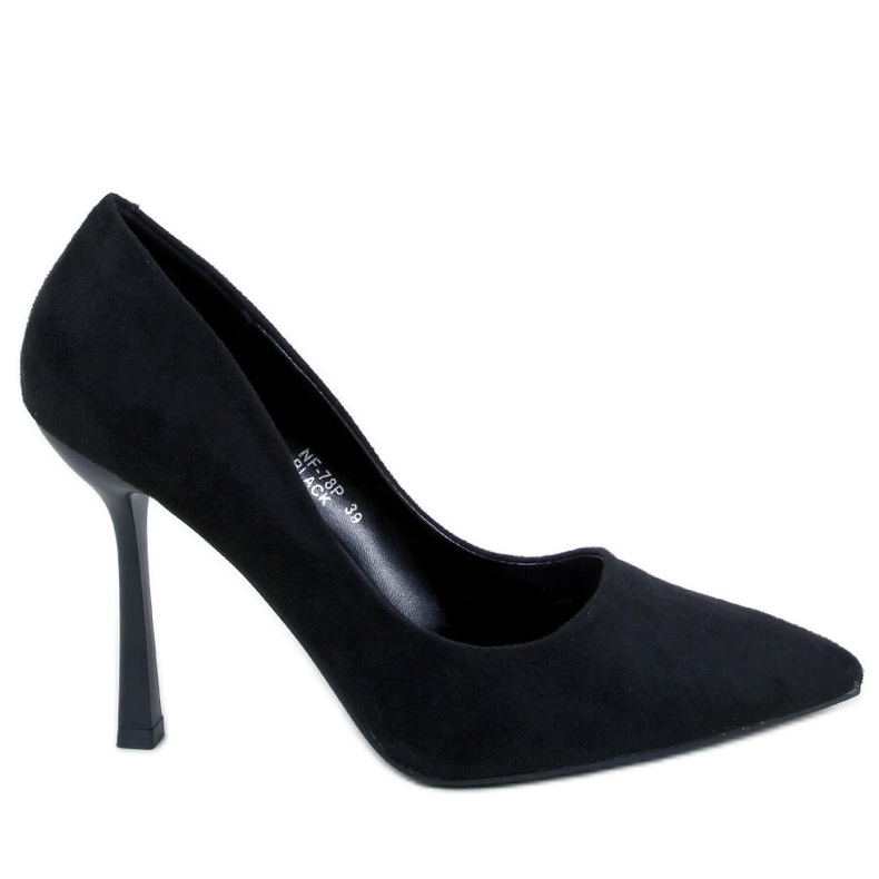 Scarpe col tacco da donna in camoscio nero Camerin