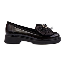 Mocassini da Donna in Vernice con Fiocco Laura Messi 2786 Nero