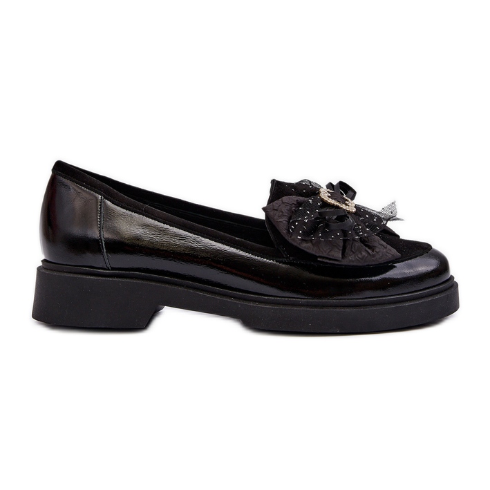 Mocassini da Donna in Vernice con Fiocco Laura Messi 2786 Nero