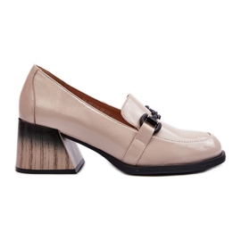 Vinceza Scarpe con tacco alto in vernice beige Nireva