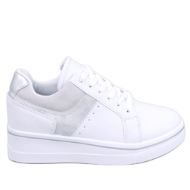 Sneaker Tobey Silver con zeppa bianco