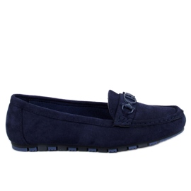 Mocassini da donna in camoscio Trabei Navy blu