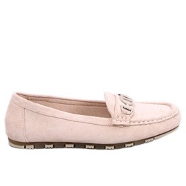 Mocassini da donna in camoscio Trabei Beige