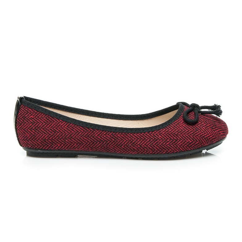 Fgm Paris Ballerine bordeaux a zig zag rosso