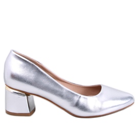 Décolleté con tacco alto Shers Silver d'argento