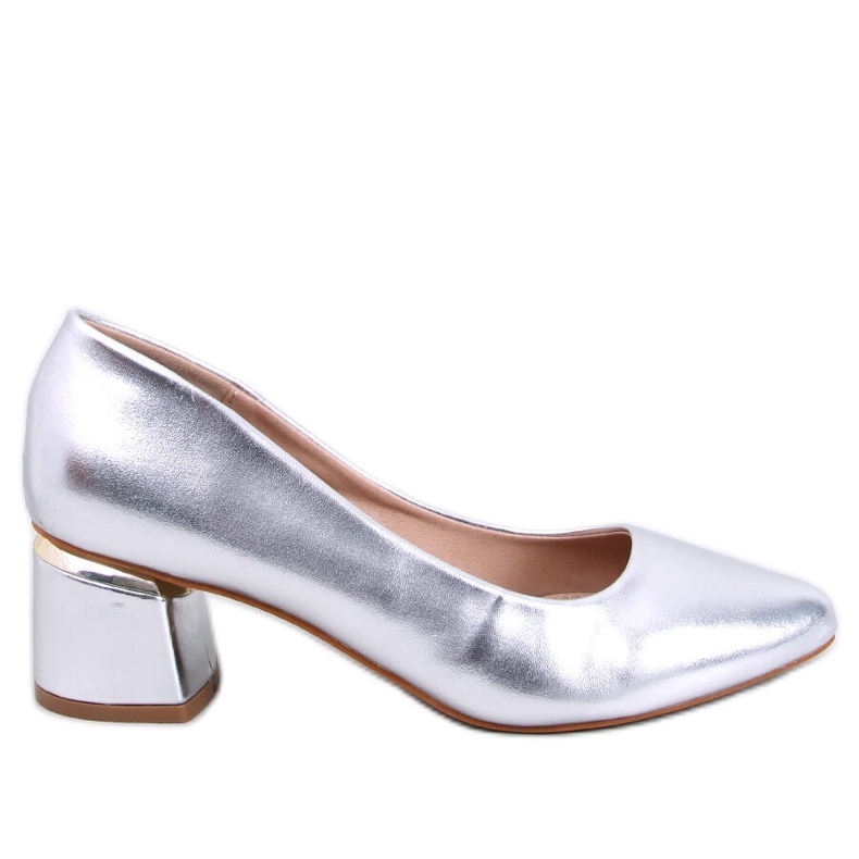 Décolleté con tacco alto Shers Silver d'argento