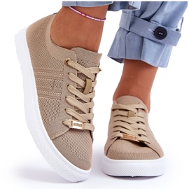 Sneakers stringate da donna Beige Etna