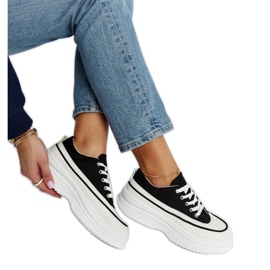 Sneakers nere con plateau Plesio nero