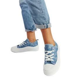 Sneakers blu con plateau Blais