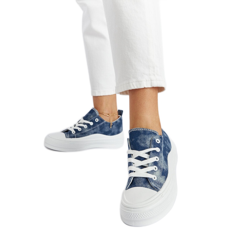 Sneakers platform Blais blu navy