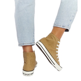 Sneakers alte marroni di Efren beige