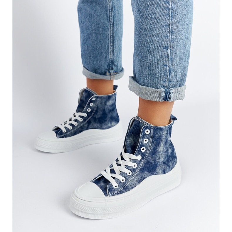 Sneakers con plateau Vicente blu navy