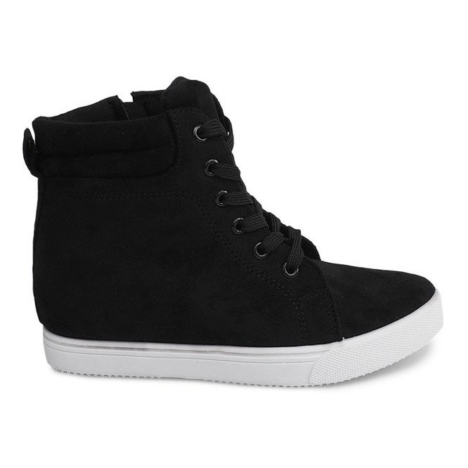 Scarpe da ginnastica con zeppa TL089 Nere nero