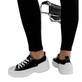 Sneakers nere con plateau Monteleone nero