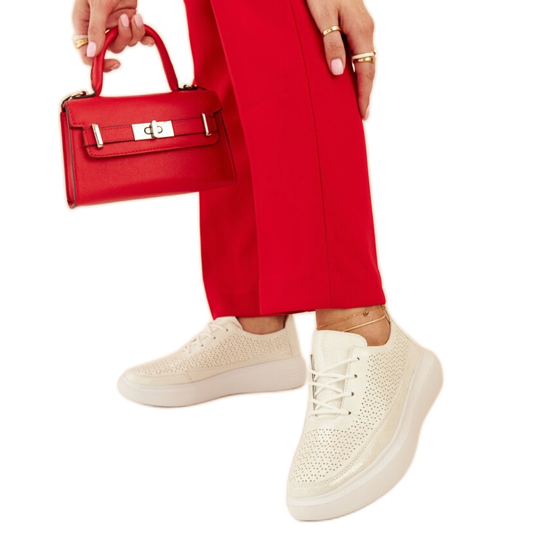 Sneaker Lori con plateau color argento d'argento