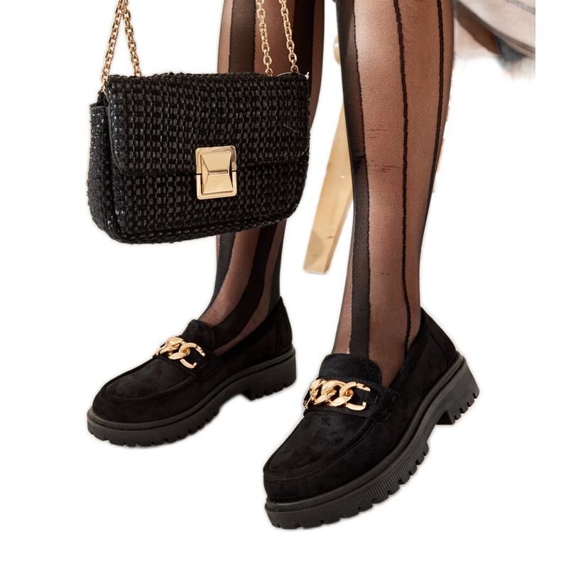 Mocassini Elenor in camoscio nero