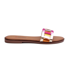 Infradito piatte classiche da donna multicolore Namrita d'oro