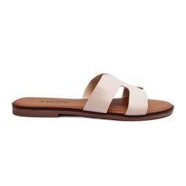 Infradito ritagliate da donna Beige Lumossa