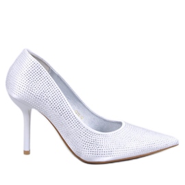 Scarpe con tacco Paulis Silver da donna con zirconi d'argento