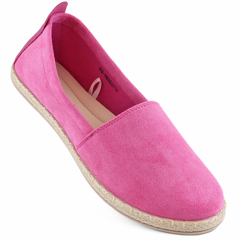 Espadrillas slip-on da donna in pelle scamosciata, colore rosa Potocki W16009