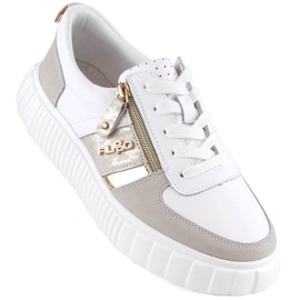 Scarpe sportive da donna in pelle, bianche Filippo DP6121 bianca