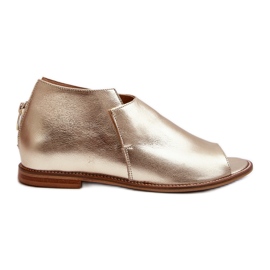 Sandali in pelle da donna Laura Messi 2443 Oro d'oro