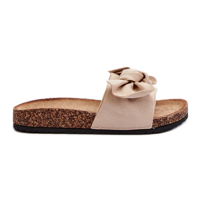 Infradito Da Donna Con Fiocco Beige Ezephira