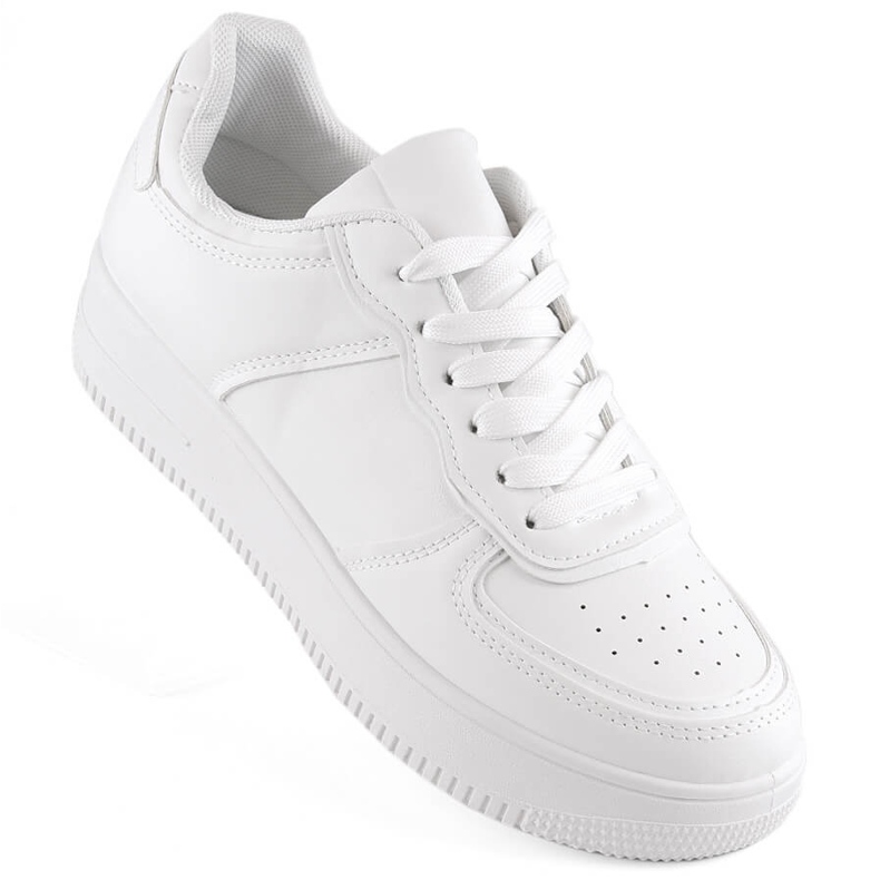 Scarpe sportive stringate bianche Potocki 16312 bianca