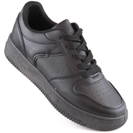 Scarpe sportive stringate nere Potocki 16312 nero