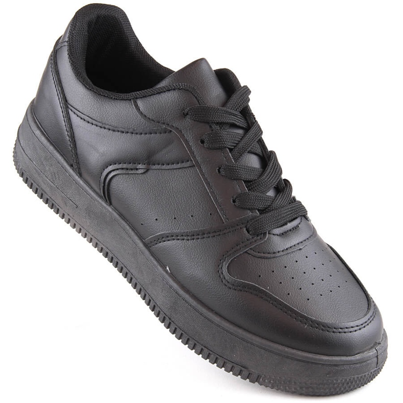 Scarpe sportive stringate nere Potocki 16312 nero