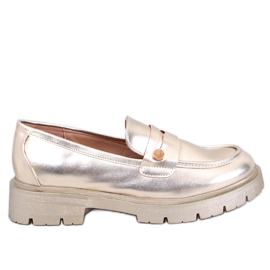 Mocassini con plateau Sidney Gold d'oro