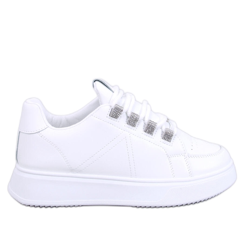 Sadri Sneakers bianche con lacci spessi bianca