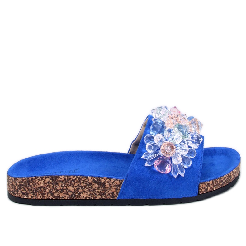 Infradito in sughero con pietre Maliv Blue