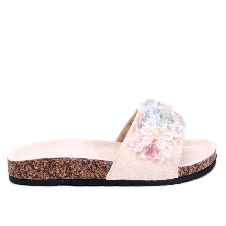 Infradito in sughero con pietre Maliv Beige