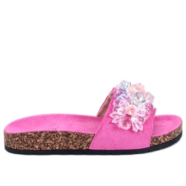Infradito in sughero con pietre Maliv Fucsia rosa