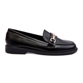 Mocassini Tacco Piatto da Donna in Ecopelle Nero Vimedia