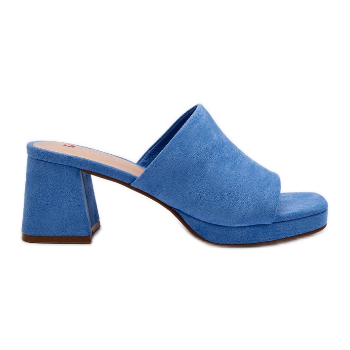 Infradito blu con tacco alto da donna Bralya