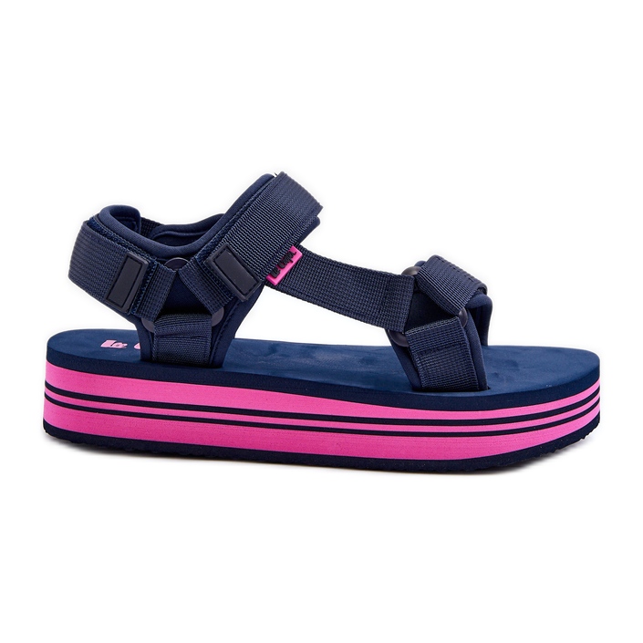 Sandali con plateau da donna Lee Cooper LCW-24-05-2754L Blu navy